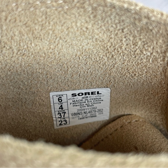 Sorel Women's Beige‎ Hi-Line Lace-Up Mid-Shaft Lug-Sole Booties Boots Size 6 - Picture 8 of 8